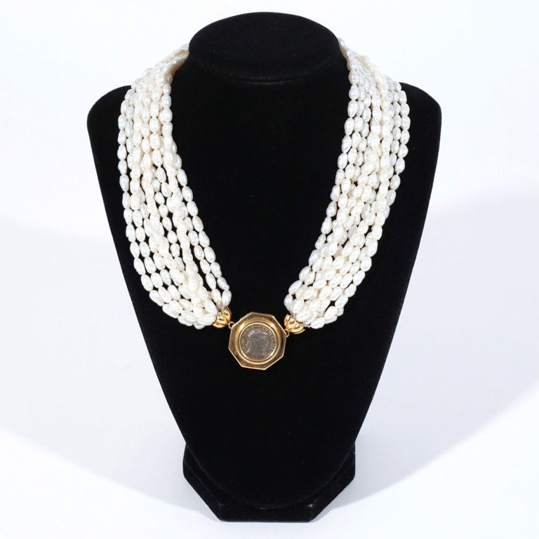 18k Gold Pearl Necklace