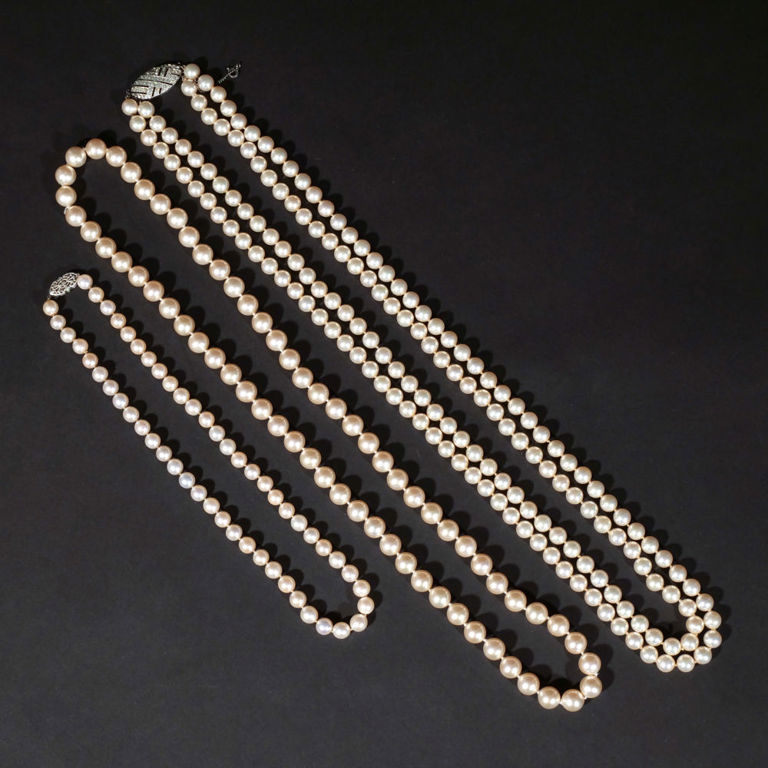 Three Pearl Necklaces