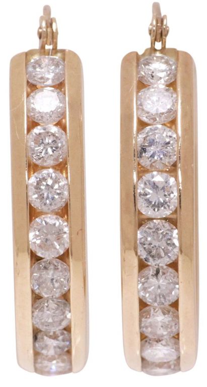 14k Gold Diamond Earrings