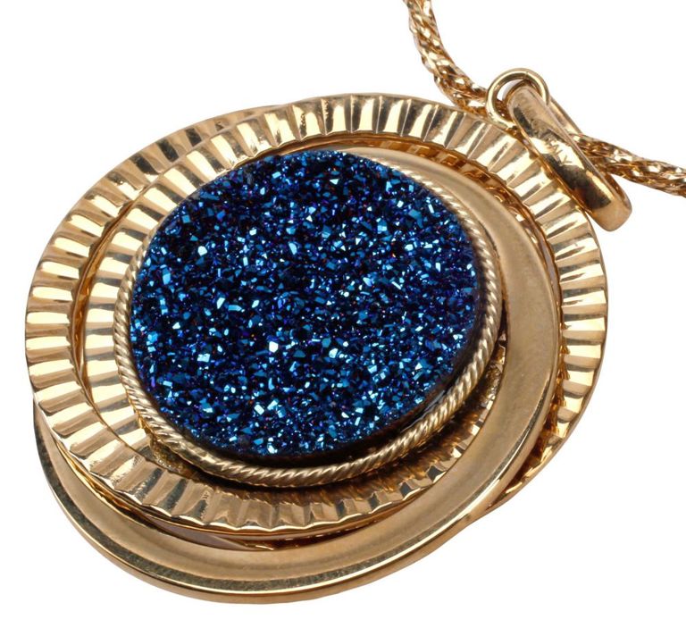14k Gold Quartz and Labradorite Necklace