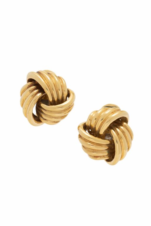 18k Yellow Gold Knot Earrings