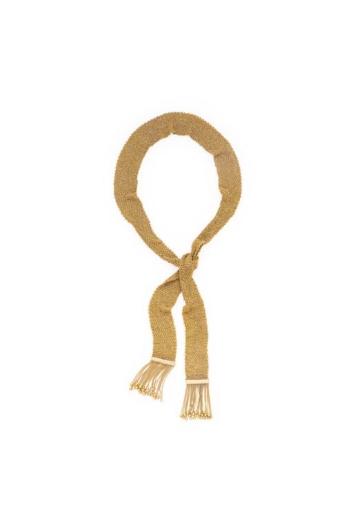 14k Yellow Gold Scarf Necklace