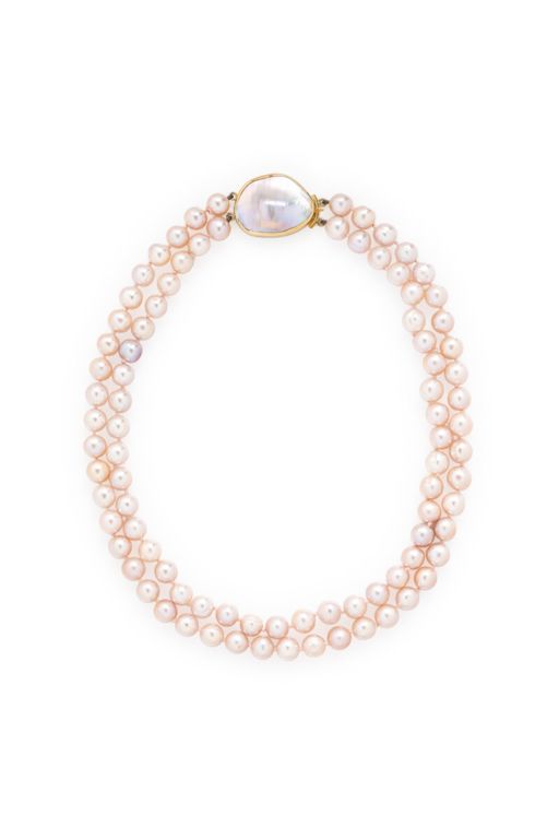 18k Yellow Gold Pearl Necklace