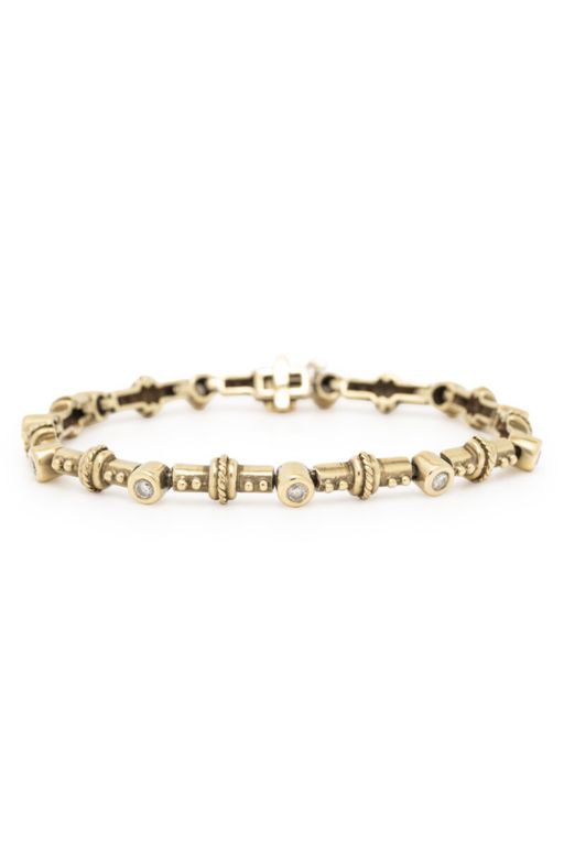 14k Yellow Gold Diamond Bracelet