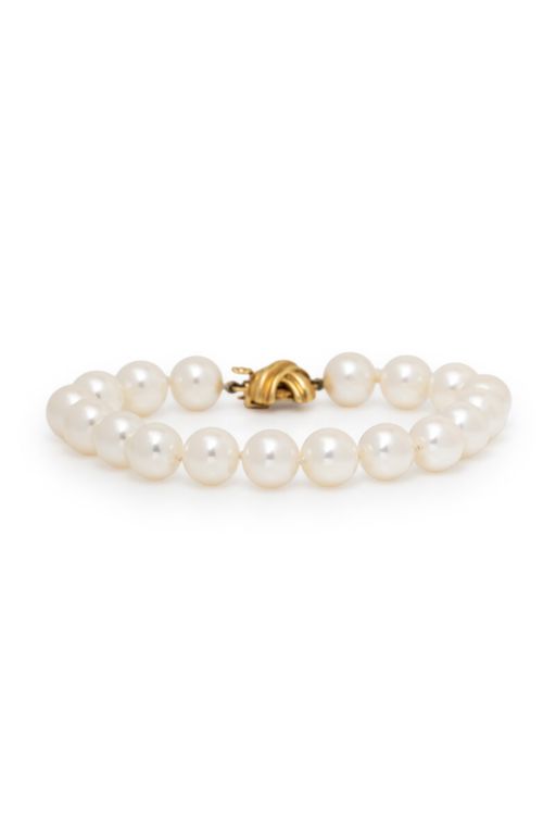 18k Yellow Gold Pearl Bracelet