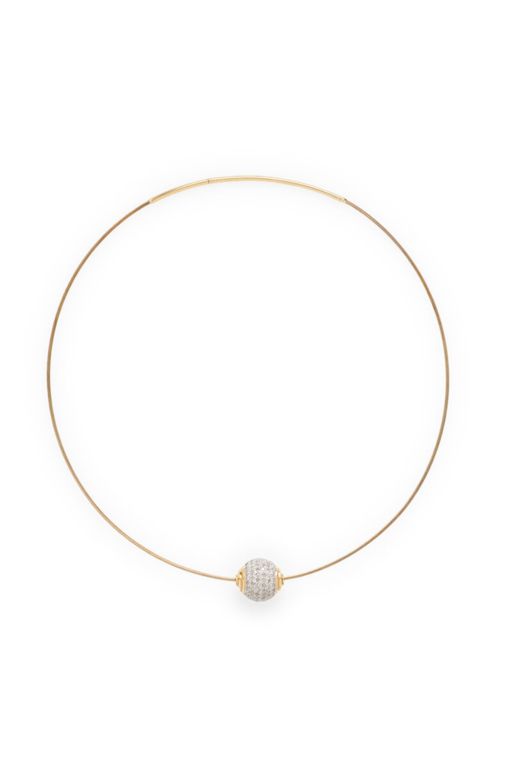 14k Yellow Gold Diamond Pendant Necklace