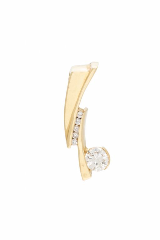14k Yellow Gold Diamond Slide Pendant