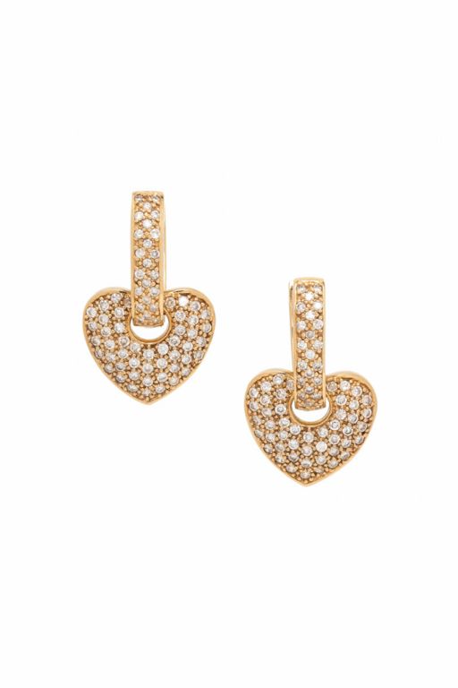 14k Yellow Gold Diamond Convertible Earrings