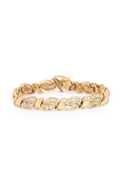 14k Yellow Gold Diamond Bracelet