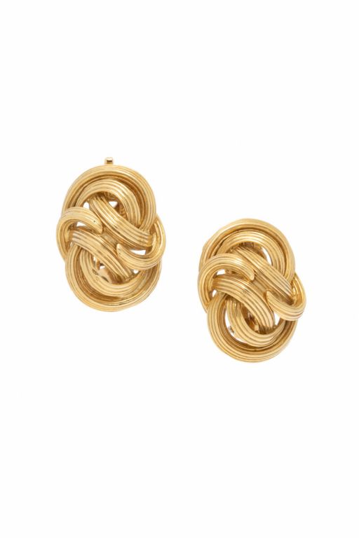 18k Yellow Gold Knot Earrings