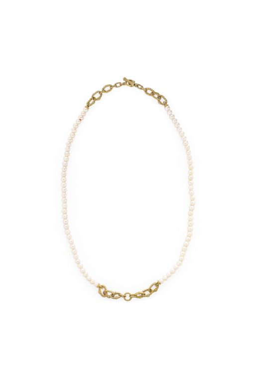 Vermeil Pearl and Sapphire Necklace