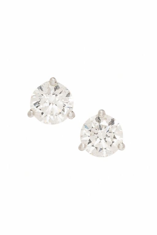 18k White Gold Diamond Stud Earrings