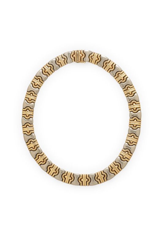 14k Yellow and White Gold Link Necklace