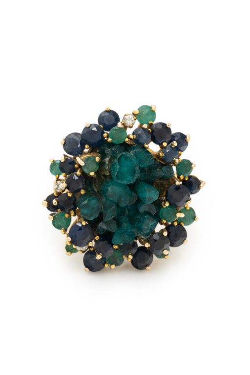 14k Yellow Gold Multi-Gem Ring