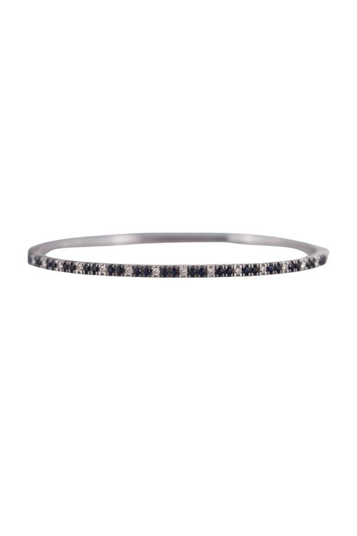 18k Gold Diamond and Sapphire Bracelet