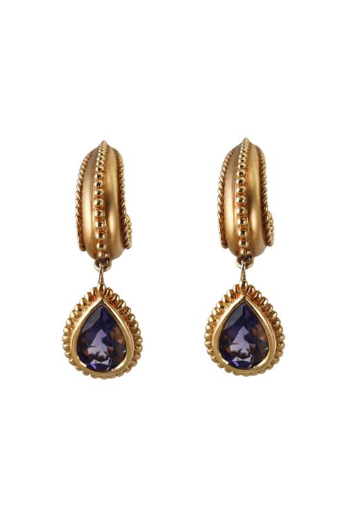 18k Gold Multi-Gem Earrings