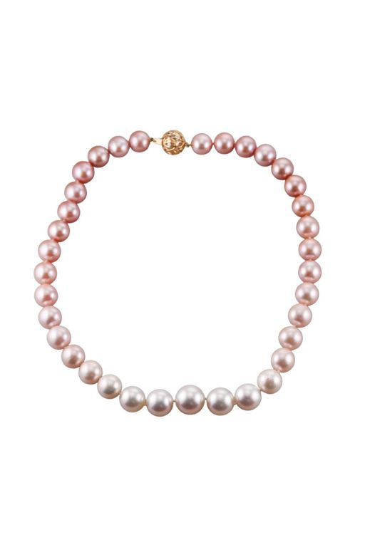 18k Gold Pearl and Diamond Necklace