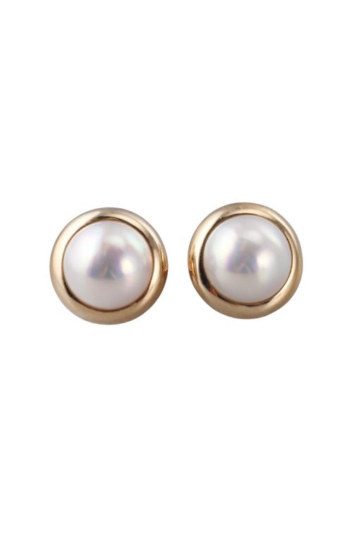 14k Gold Pearl Earrings