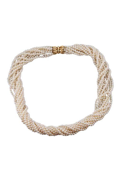 18k Gold Pearl and Diamond Necklace
