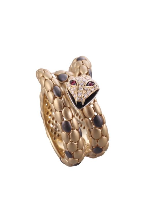 18k Gold Diamond and Ruby Ring