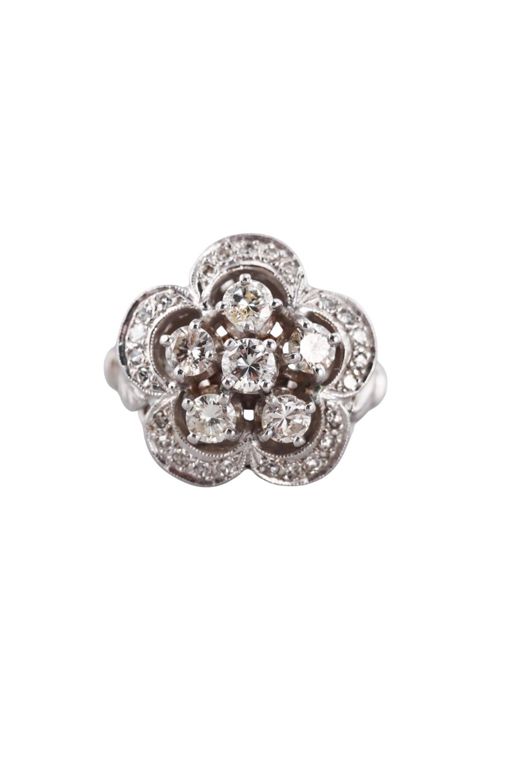 14k White Gold Diamond Ring