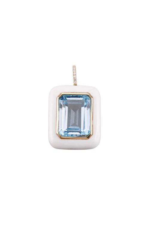 18k Gold Multi-Gem Pendant