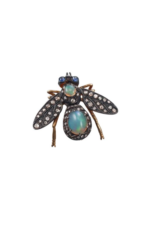 14k Gold Multi-Gem Brooch Pendant