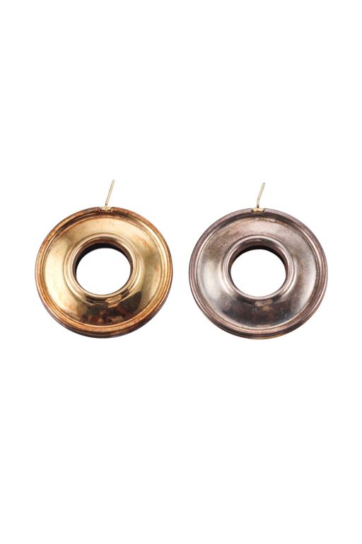 18k Gold and Silver Earrings