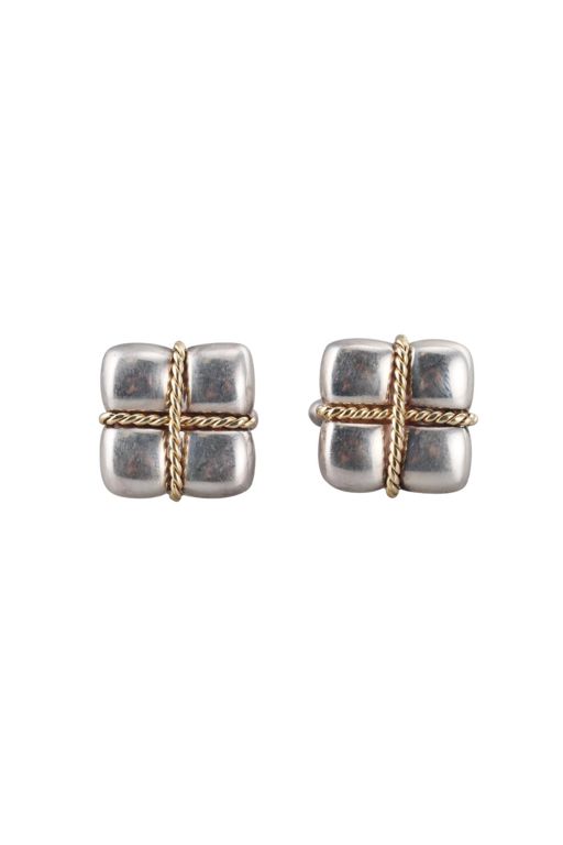 18k Gold and Silver Cufflinks