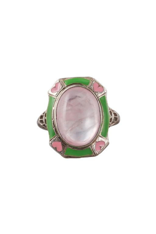 14k Gold Rose Quartz Ring