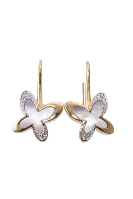 Pair of 18k Gold Diamond Earrings