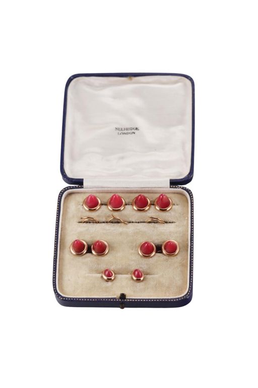 14k Gold Rhodochrosite Jewelry Set