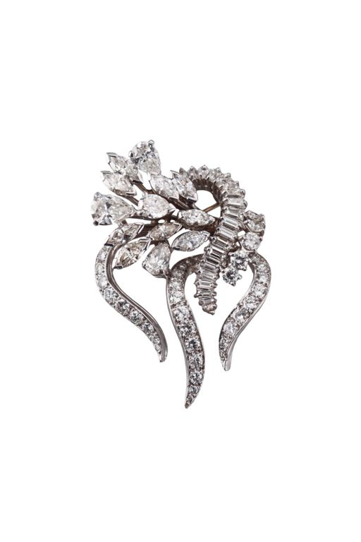 Platinum Diamond Brooch