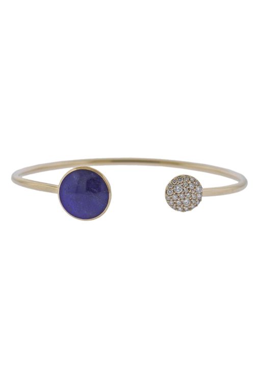 14k Gold Diamond and Lapis Bracelet