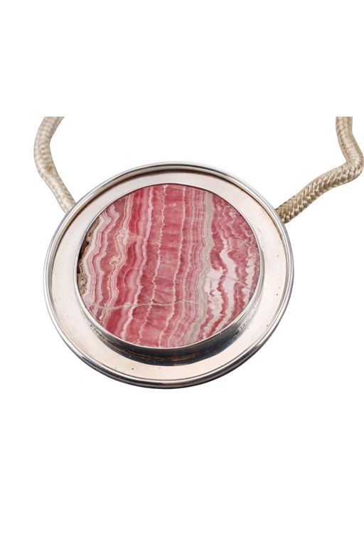 Sterling Silver Rhodochrosite Pendant Necklace