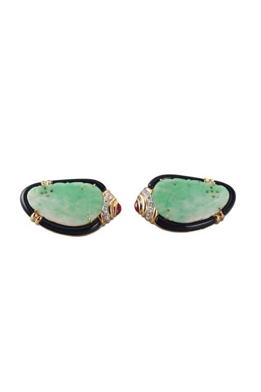 18k Gold Multi-Gem Earrings