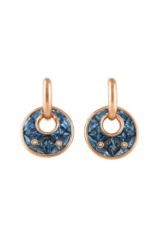 14k Gold Diamond and Topaz Earrings