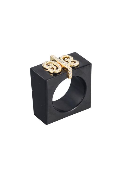 18k Gold Jade and Diamond Ring