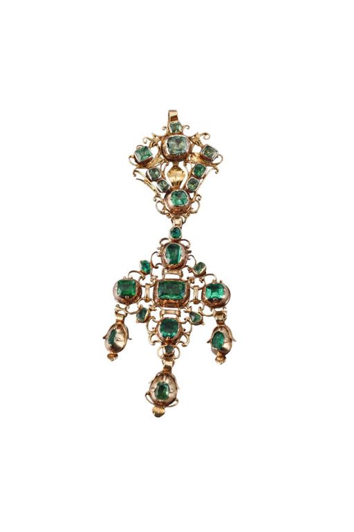 18k Gold Emerald Pendant