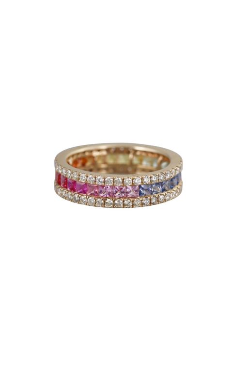 14k Gold Sapphire and Diamond Ring