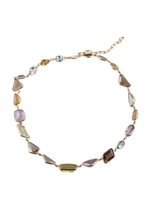 18k Gold Multi-Gem Necklace