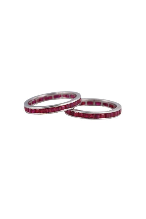 Two 14k Gold Ruby Rings