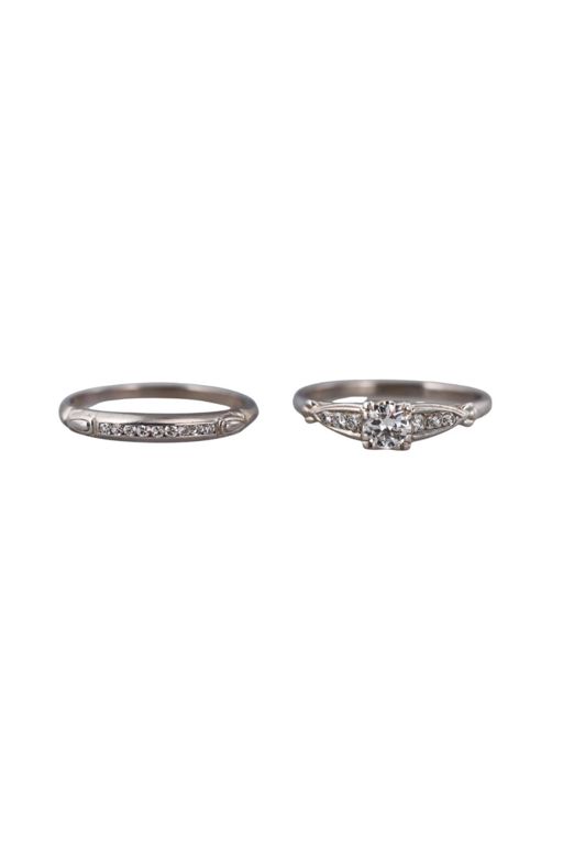 18k Gold Diamond Ring Set