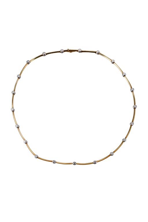 18k Gold Platinum Diamond Necklace