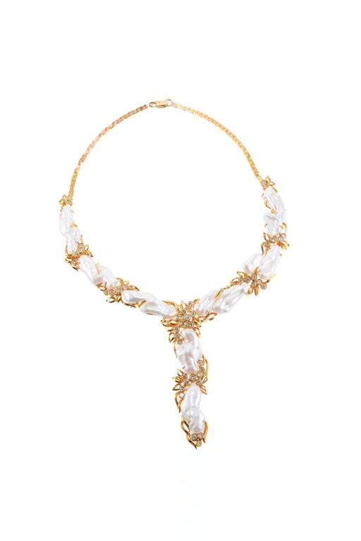18k Yellow Gold Diamond Necklace