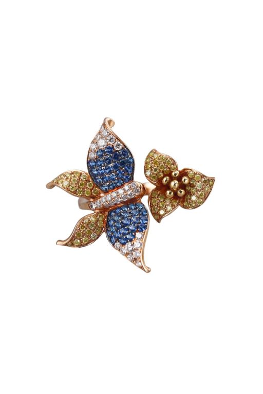 18k Gold Sapphire and Diamond Ring