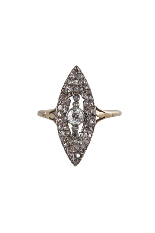 14k Gold Platinum Diamond Ring