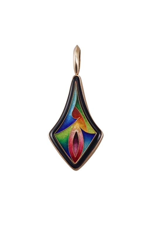 14k Gold Onyx Pendant