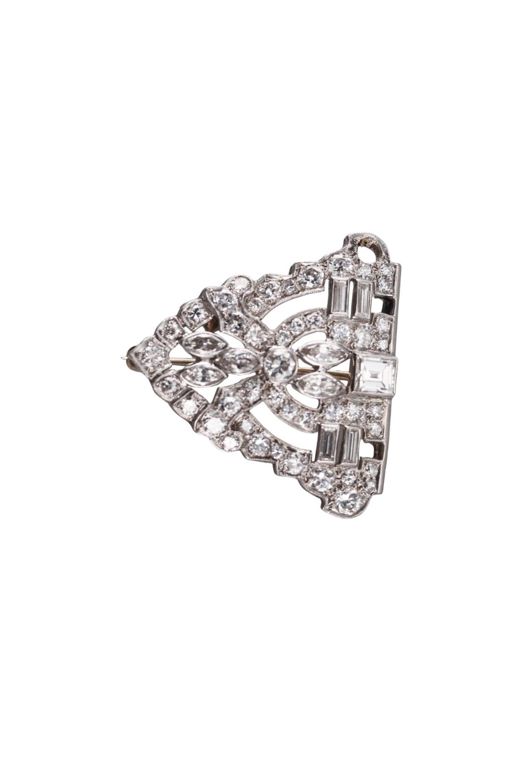 Platinum Diamond Brooch