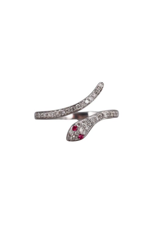 14k Gold Diamond and Ruby Ring